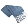 Manta Deco Azul Matizado (lana oveja y algodón) (a pedido)