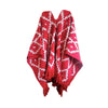 Manta Cacique Diseño Complejo Roja Figuras con puntos (a pedido)