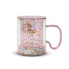 Taza doble Vidrio con Pelotitas