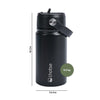 Botella Térmica Niño Hydro 360ml Negro + 2 Tapas Lhotse