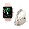 Pack Smartwatch Pink Rhythm + Audífonos Cream BeatMaster
