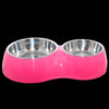 Plato Comida Agua Fucsia Para Perro L Mascan