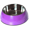 Plato Melamina Sólido Redondo Morado Para Perro XL Mascan
