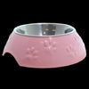 Plato Huellitas Rosado Para Perro M Mascan
