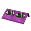Plato Melamina Doble Z Talla M Morado Perro Mascan
