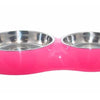 Plato Comida Agua Fucsia Para Perro M Mascan