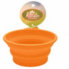 Plato Plegable Silicona Simple Naranja Para Perro M Mascan
