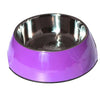 Plato Melamina Sólido Redondo Morado Talla L Perro