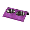 Plato Melamina Doble Z Talla S Morado Perro Mascan
