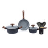 Batería de Cocina Oregon + Set 12 Utensilios Negro Simplit